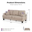 Furniture of America Reese Fabric Beige Sofa with Cup Holders and USBs