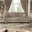 Furniture of America Reese Fabric Beige Sofa with Cup Holders and USBs