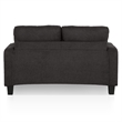 Furniture of America Reese Fabric and Wood Dark Gray Loveseat with Cup Holders