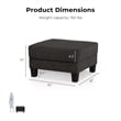 Furniture of America Reese Fabric and Wood Storage Ottoman in Dark Gray