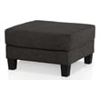 Furniture of America Reese Fabric and Wood Storage Ottoman in Dark Gray