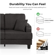 Furniture of America Reese Fabric Dark Gray Sofa with Cup Holders and USBs