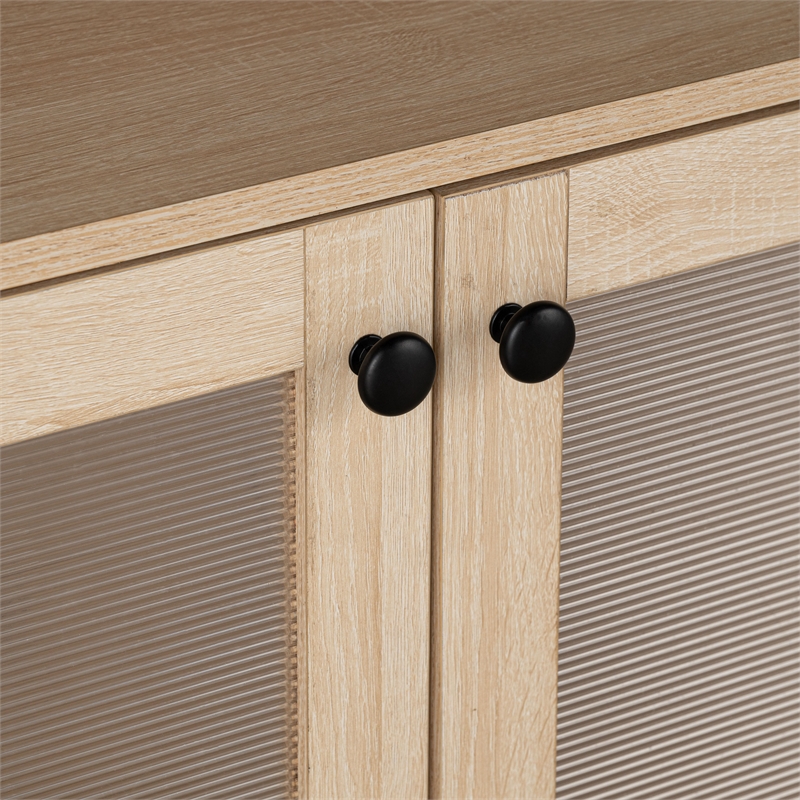 Furniture of America Evans Wood 56-Inch TV Stand with 4-Door in Natural