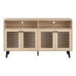 Furniture of America Evans Wood 56-Inch TV Stand with 4-Door in Natural