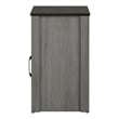 Furniture of America Cavill Wood Side Table with Shelf and Door in Gray