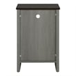 Furniture of America Cavill Wood Side Table with Shelf and Door in Gray