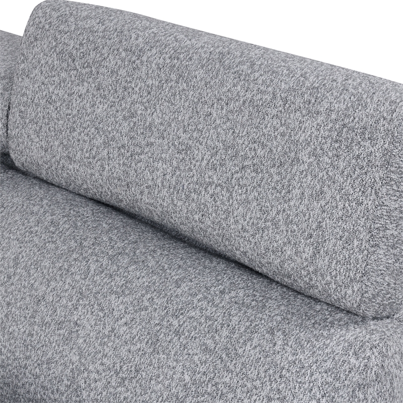 Furniture of America Nuesi Fabric Sleeper Sectional with Left Chaise in Gray