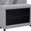 Furniture of America Nuesi Fabric Sleeper Sectional with Left Chaise in Gray