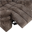 Furniture of America Bello Brown Fabric Power Reclining Sectional with USBs