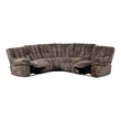 Furniture of America Bello Brown Fabric Power Reclining Sectional with USBs