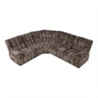 Furniture of America Bello Brown Fabric Power Reclining Sectional with USBs