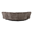 Furniture of America Bello Brown Fabric Power Reclining Sectional with USBs