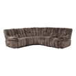 Furniture of America Bello Brown Fabric Power Reclining Sectional with USBs