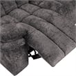 Furniture of America Bello Dark Gray Fabric Power Reclining Sectional with USBs