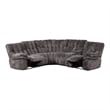 Furniture of America Bello Dark Gray Fabric Power Reclining Sectional with USBs