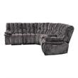 Furniture of America Bello Dark Gray Fabric Power Reclining Sectional with USBs