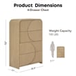 Furniture of America Tissen Wood King 6-Piece Bedroom Set in Natural