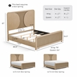 Furniture of America Tissen Wood King 6-Piece Bedroom Set in Natural