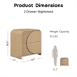 Furniture of America Tissen Wood Queen 6-Piece Bedroom Set in Natural