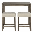 Furniture of America Surtop Wood 3-Piece Counter Dining Table Set in Brown