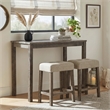 Furniture of America Surtop Wood 3-Piece Counter Dining Table Set in Brown