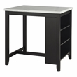 Furniture of America Clouden Wood 3-Piece Counter Dining Table Set in Black