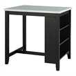 Furniture of America Clouden Wood 3-Piece Counter Dining Table Set in Black
