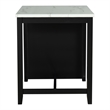 Furniture of America Clouden Wood 3-Piece Counter Dining Table Set in Black