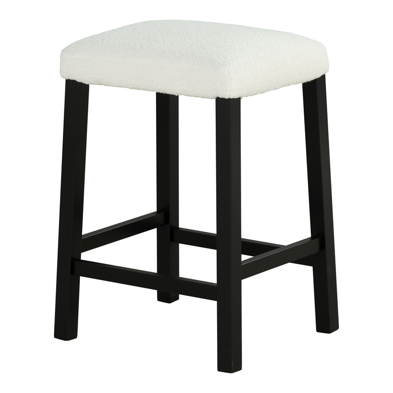 Furniture of America Clouden Wood 3-Piece Counter Dining Table Set in Black