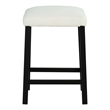 Furniture of America Clouden Wood 3-Piece Counter Dining Table Set in Black