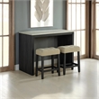 Furniture of America Isgan Wood 3-Piece Counter Dining Table Set in Black