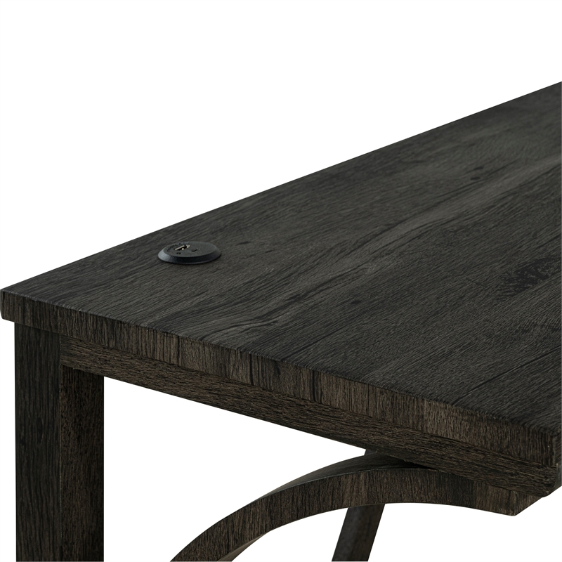 Furniture of America Idola Wood 4-Piece Counter Dining Table Set in Brown