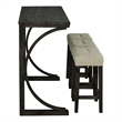 Furniture of America Idola Wood 4-Piece Counter Dining Table Set in Brown