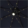 Furniture of America Vauren Fabric 10' Double Top Round Gray Umbrella with LED