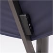 Furniture of America Vauren Fabric 10' Double Top Round Gray Umbrella with LED