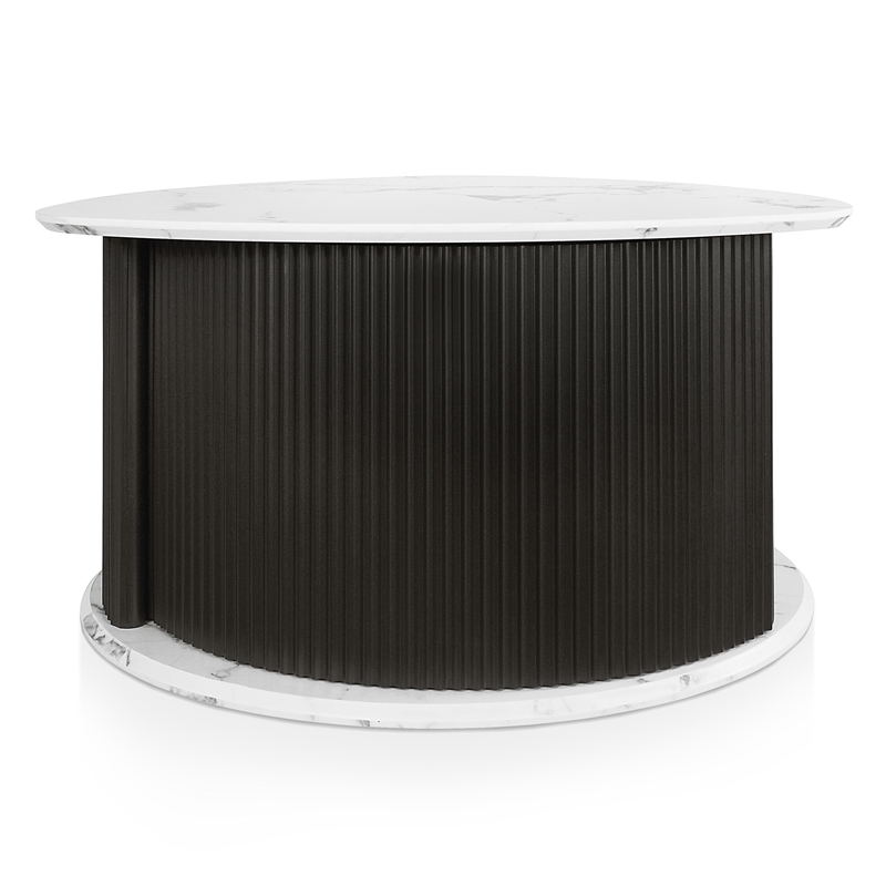 Furniture of America Elara Iron 2-Piece Coffee and End Table Set in Black