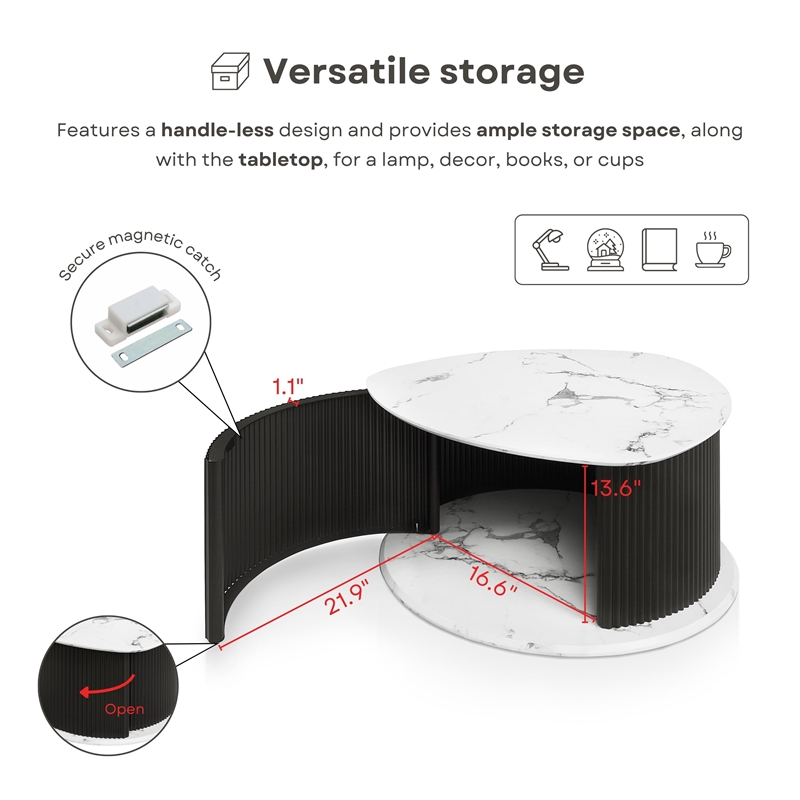 Furniture of America Elara Iron 3-Piece Coffee Table and End Table Set in Black