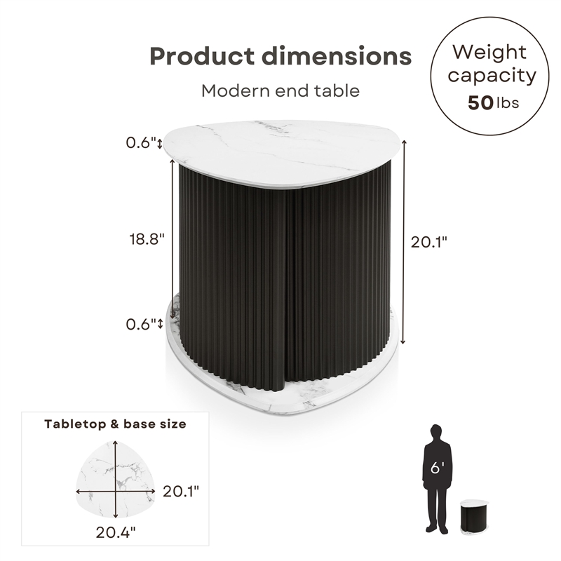 Furniture of America Elara Iron 3-Piece Coffee Table and End Table Set in Black