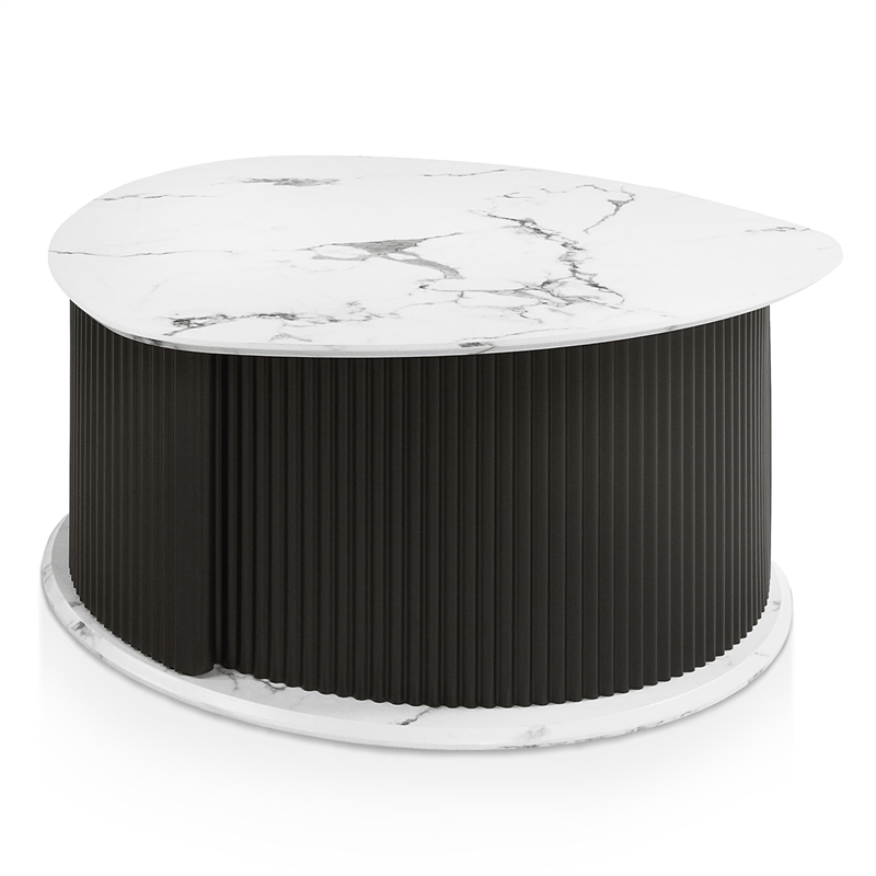 Furniture of America Elara Iron 3-Piece Coffee Table and End Table Set in Black