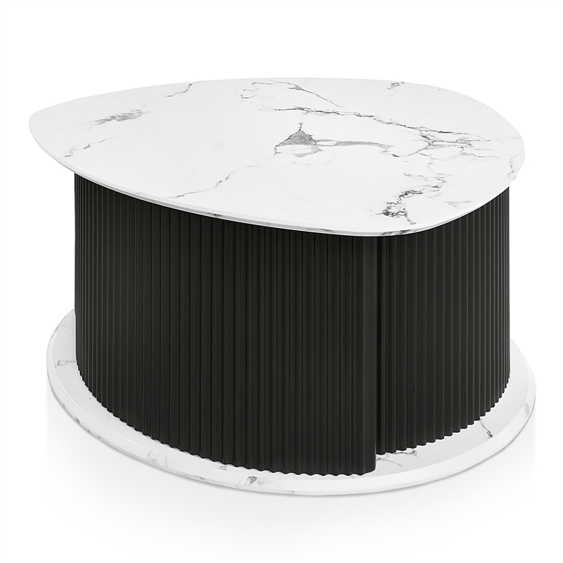 Furniture of America Elara Iron 3-Piece Coffee Table and End Table Set in Black