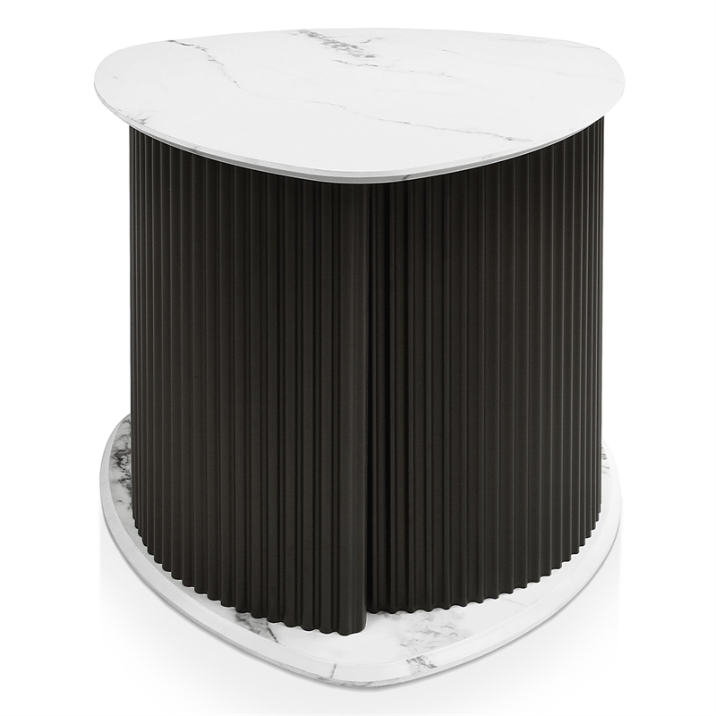 Furniture of America Elara Iron 3-Piece Coffee Table and End Table Set in Black