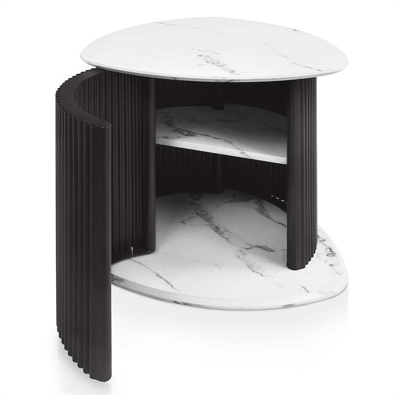 Furniture of America Elara Iron 3-Piece Coffee Table and End Table Set in Black