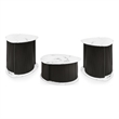 Furniture of America Elara Iron 3-Piece Coffee Table and End Table Set in Black