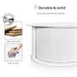 Furniture of America Elara Wood 2-Piece Coffee Table and End Table Set in White