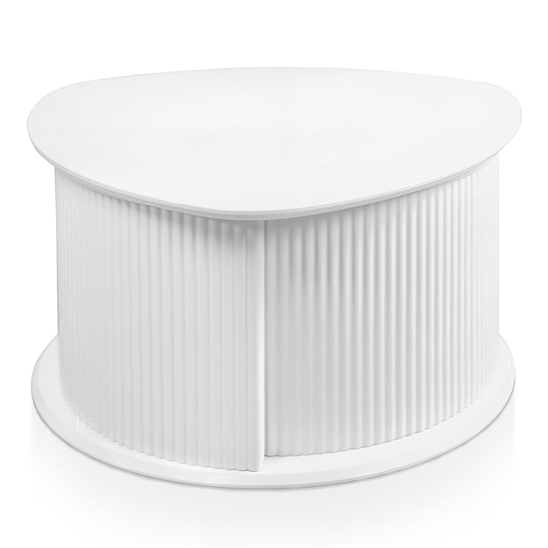 Furniture of America Elara Wood 2-Piece Coffee Table and End Table Set in White