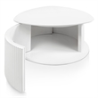 Furniture of America Elara Wood 2-Piece Coffee Table and End Table Set in White