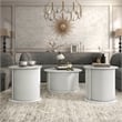 Furniture of America Elara Wood 3-Piece Coffee Table and End Table Set in White