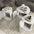 Furniture of America Elara Wood 3-Piece Coffee Table and End Table Set in White
