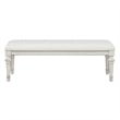 Furniture of America Gelbero Wood Padded Bedroom Bench in White