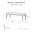 Furniture of America Gelbero Wood Padded Bedroom Bench in White